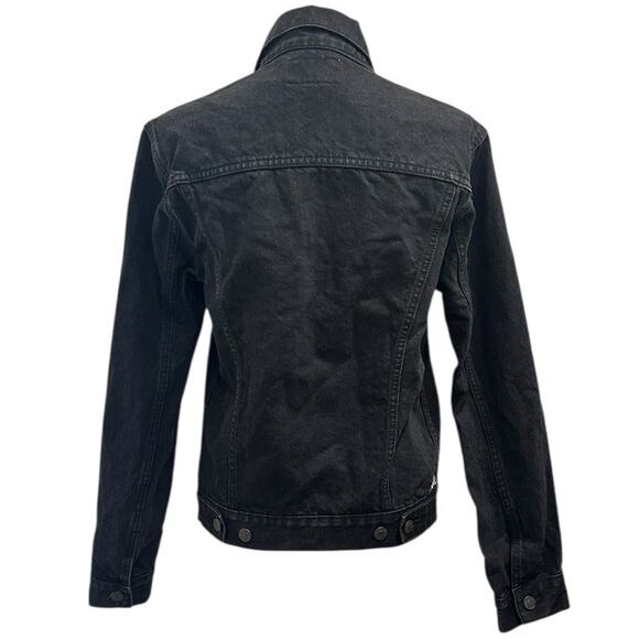 Denim & Supply Ralph Lauren Black Denim Trucker Jacket Utility Workwear Sz Small - Picture 2 of 10